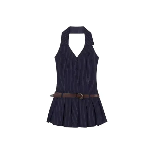 BIFH Темно-синий Женские Платья без рукавов