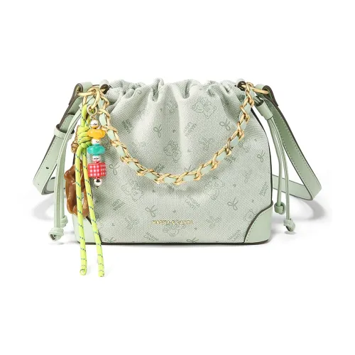 MashaLanti Сумка через плечо из ПВХ и синтетической кожи Женская Wuzhi Зеленый Абрикос