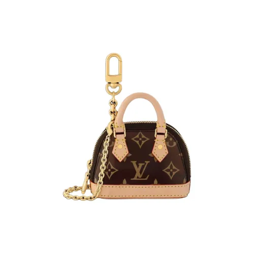LOUIS VUITTON Micro Alma PVC через плечо кошелек для монет мини женский коричневый
