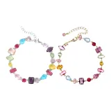 Многоцветный кристальный браслет с конфетным оттенком, 1 пара