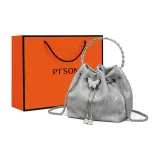 Серебристая сумка для покупок