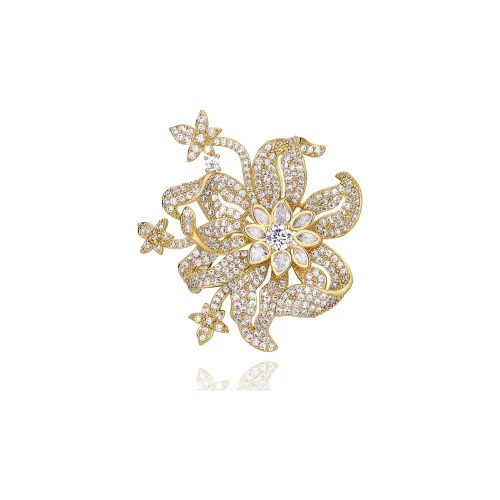 Фиолетовый сплав, женские броши