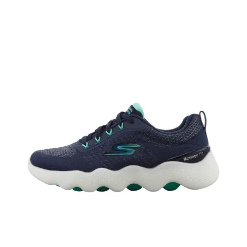 Skechers Go Walk Massage Fit Низкий Топ Повседневная Обувь Женская Морской Синий