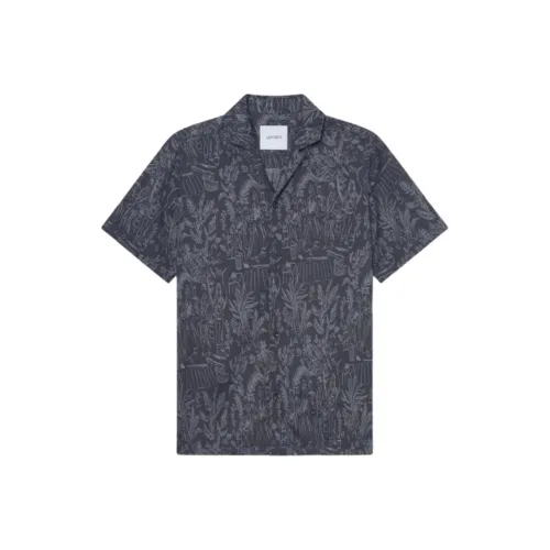 LES DEUX Морской Синий Мужские Рубашки