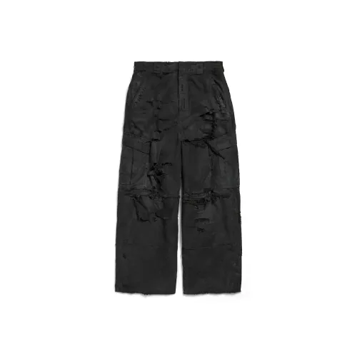 Balenciaga FW25 Карго Брюки Свободного кроя Унисекс Черные