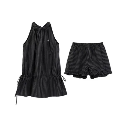 MITX Черные полосы Набор Женские Комплекты с юбкой