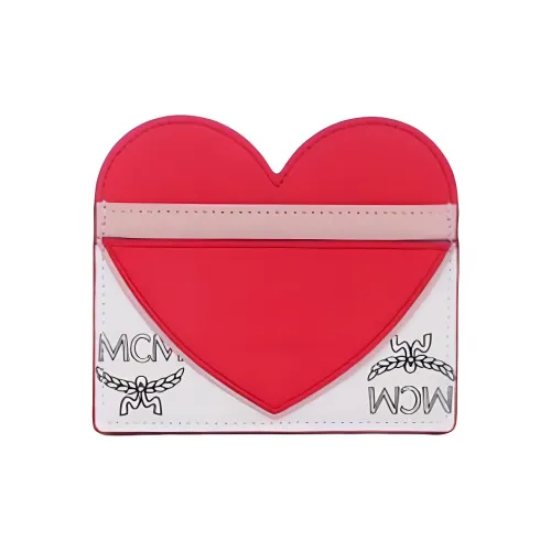 MCM Visetos Кожа Держатель для карт Женский Красный Розовый