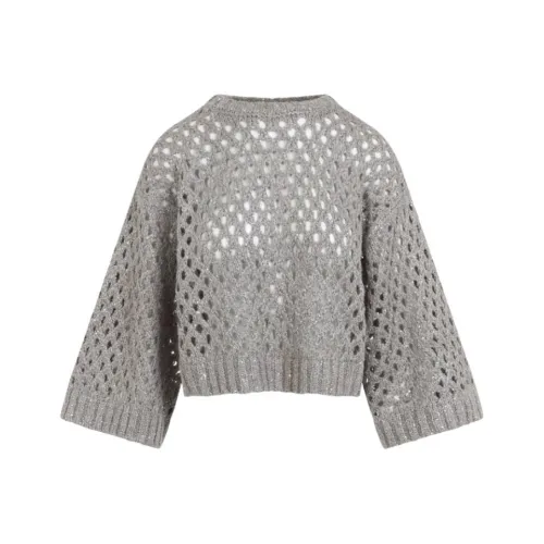 BRUNELLO CUCINELLI Трикотаж Женский Серый Коричневый