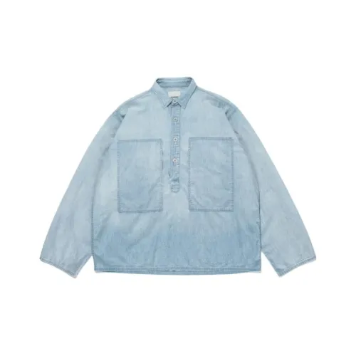 Bowwow SS25 JOHN Peace US Army P O Шамбре Рубашки Рубашка Унисекс