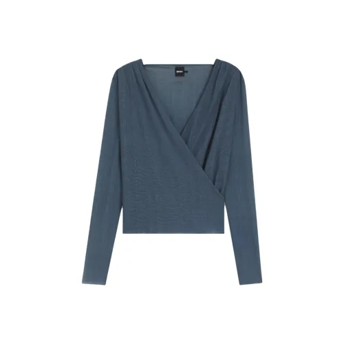 HUGO BOSS Синие Женские Футболки