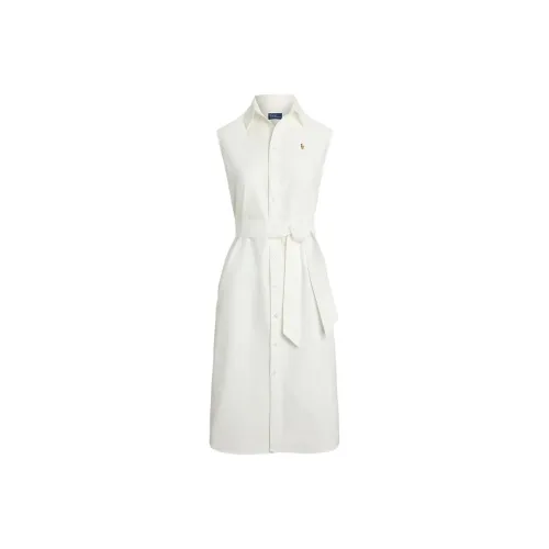Polo Ralph Lauren Без рукавов Платье Женское Белое