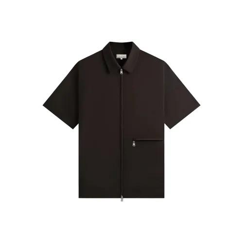 KITH SS25 Kin Тропический Шерсть Davenport Рубашка Мужская Коричневая