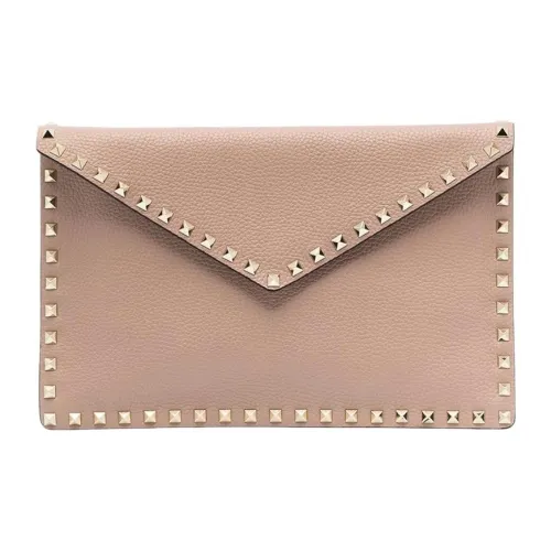 Valentino Кожа Клатч Женские Розовый