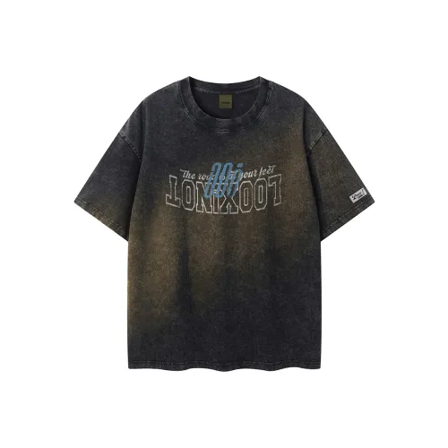 LOOX! Промытый черный унисекс футболка