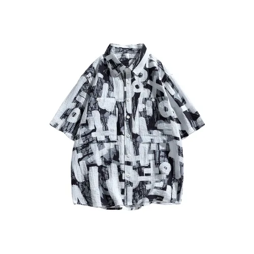 PEIMENG Сумеречный черный Мужские рубашки