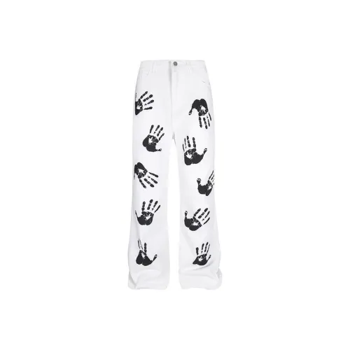 HKRXEC Белый Мужской Джинсы