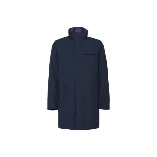 PRADA Тренчкот Мужской Морской Синий