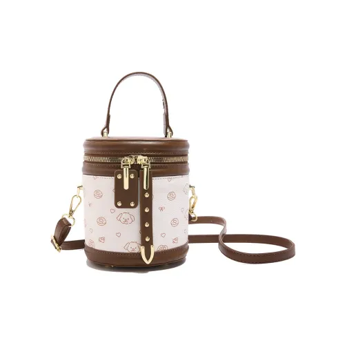 TOUTSEUL YOLO ПУ (полиуретан) Сумка-ведро Сумка через плечо Женская Белая Коричневая