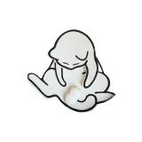 Белый озорной кот