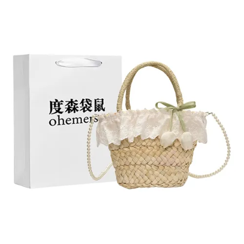 Dusen Kangaroo Соломенная плетеная сумка стандартная женская многоцветная