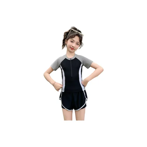 FrogPrince Детский купальник 2 предмета набор черный для детей 3-7 лет