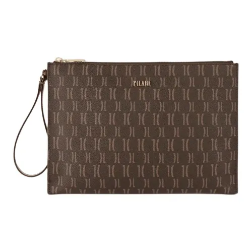 Alviero Martini Монограмма С принтом Тисненая ткань Клатч Женский Коричневый