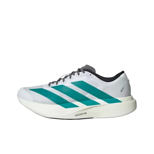 Adidas Adizero Evo SL Устойчивый к истиранию Дышащие С низким верхом Беговые кроссовки Мужские Белые Зеленые