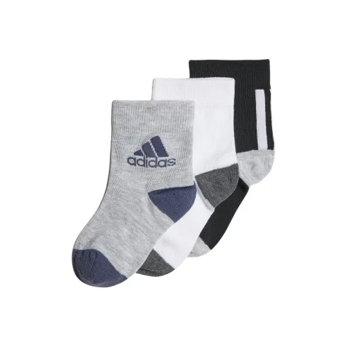 Adidas 1 комплект 3 шт Черный + Серый + Белый Kids носки
