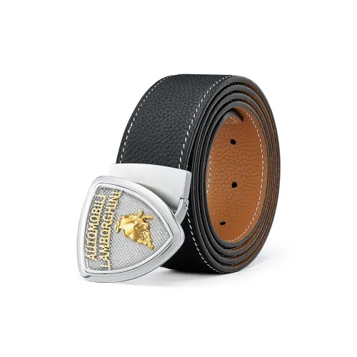 AUTOMOBILI LAMBORGHINI Ремни из коровьей кожи Мужской 3,6 см
