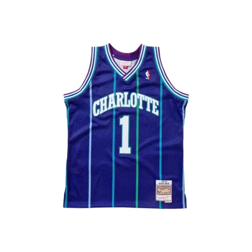 MITCHELL NESS X NBA Charlotte Hornets Баскетбольная Джерси Мужская Фиолетовая