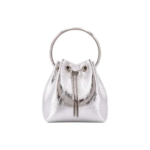 Jimmy Choo Кожа Сумка-ведро Сумка через плечо Сумка Women's Silver