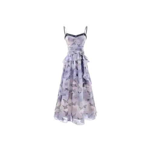 ETSE Принт Платье-камзол Женские Слиплатья