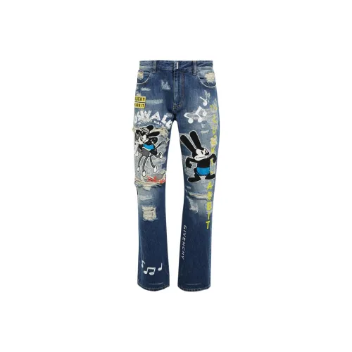 Givenchy x Disney Джинсы Мужские Темно-синие