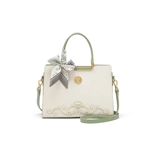 CNOLES Microfiber Leather Bag Standard Women's Burgundy Ginkgo Leaf Beige White Green Leaf CNOLES Микрофибра Кожа Сумка Стандартная Женская Бордовый Лист Гинкго Бежевый Белый Зеленый Лист