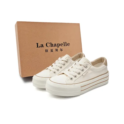 La Chapelle Low-Top Canvas Shoes Beige Women's