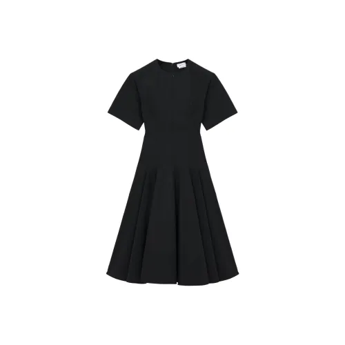 Alexander McQueen Black Женские Короткие Платья с Рукавами