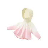 [UPF50+Охлаждающая одежда с защитой от UV] Желто-розовый градиентный принт с надписью "Белль Розовый" и силиконовой отделкой