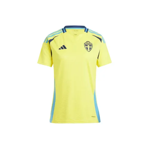 Adidas AEROREADYSweden 24 SS25 Футбол Джерси Женские Ярко-желтый
