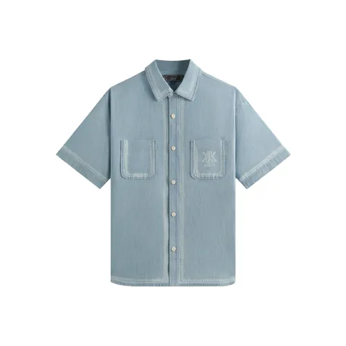 KITH Collaboration Свет Индиго Мужские Рубашки