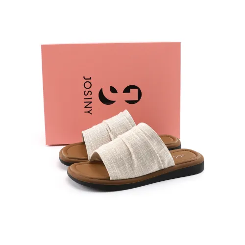 JOSINY Резина Подошва Беззвучный Противоскользящие Слипоны Женские Экрю