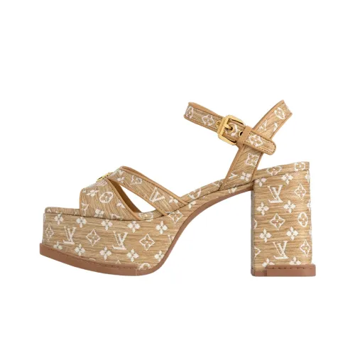 LOUIS VUITTON Maya One Strap Sandals 4,5cm Women's Beige