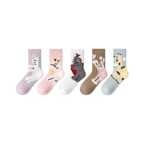 Primeet Дизайн с милыми питомцами Adventure 5 пар [Дышащая сетка Eye Стиль] Kids Носки