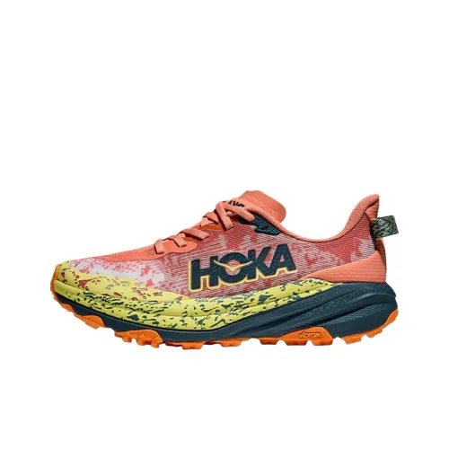 HOKA ONE ONE SPEEDGOAT 6 Противоскользящие устойчивые к истиранию низкий топ беговые кроссовки женские Feldspar апельсин