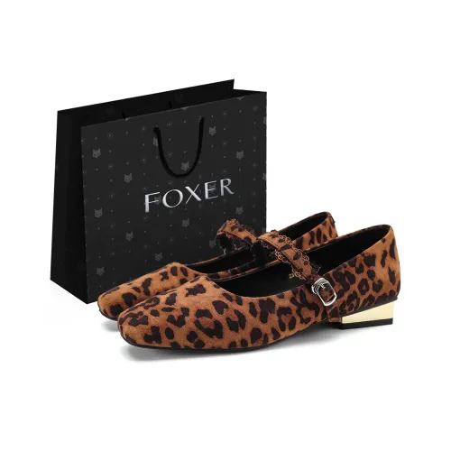 FOXER Грубый каблук Мэри Джейн Женские туфли