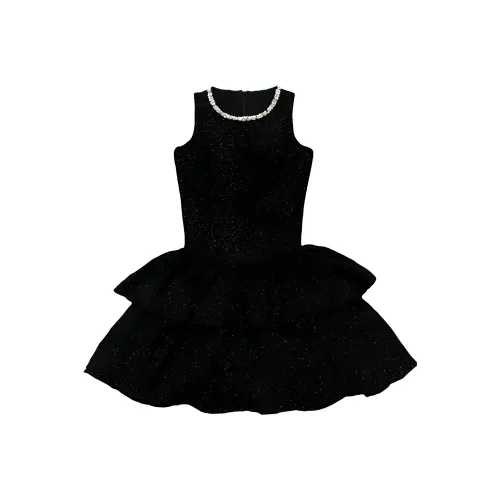 ETSE Черные Женские Платья без рукавов