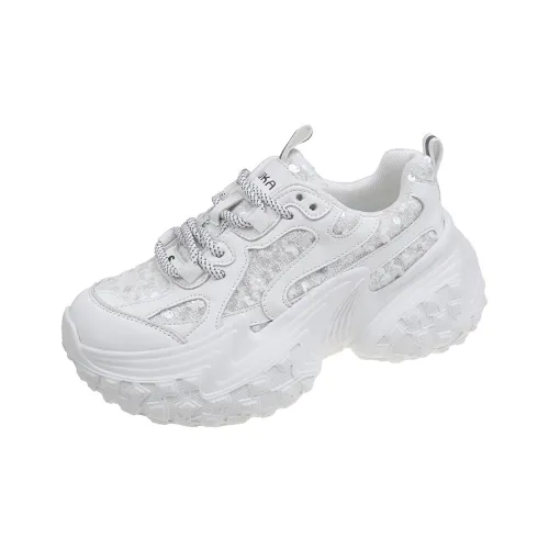 Dragon Dance визуально увеличивает рост дышащий низкий топ кроссовки с толстой подошвой женские