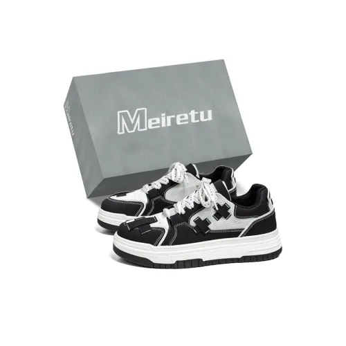 Meiretu Slip-resistant Abrasion-resistant Low Top Skateboard Shoes Men's