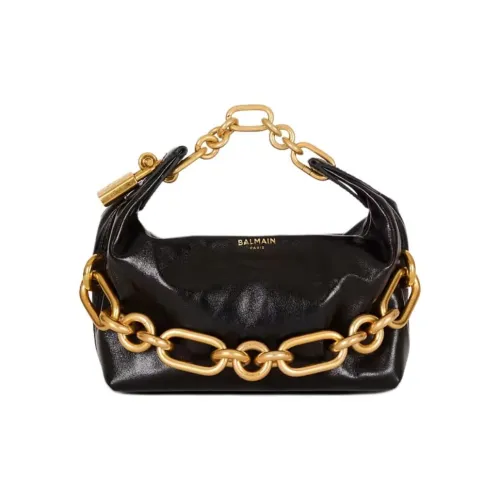 BALMAIN Телячья кожа Сумка Мини Женская Черная