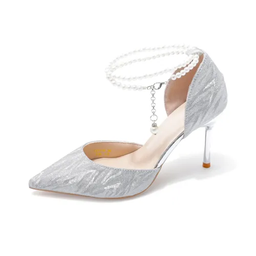 Take The Qin Высокие каблуки Женские Серебряные