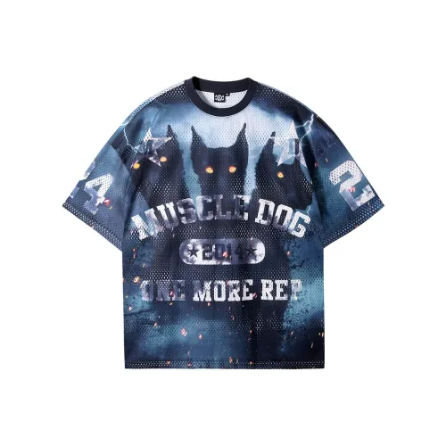 Muscle Dog T-Shirt Мужской Темно-Серый